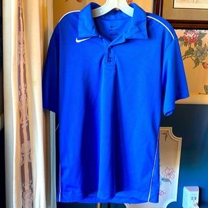 NIKE POLO SHIRT Men’s Size small S BLUE DRI-FIT Short Sleeve Standard Fit Golf